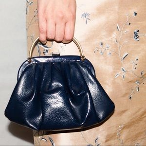 Vintage Navy Blue Handbag